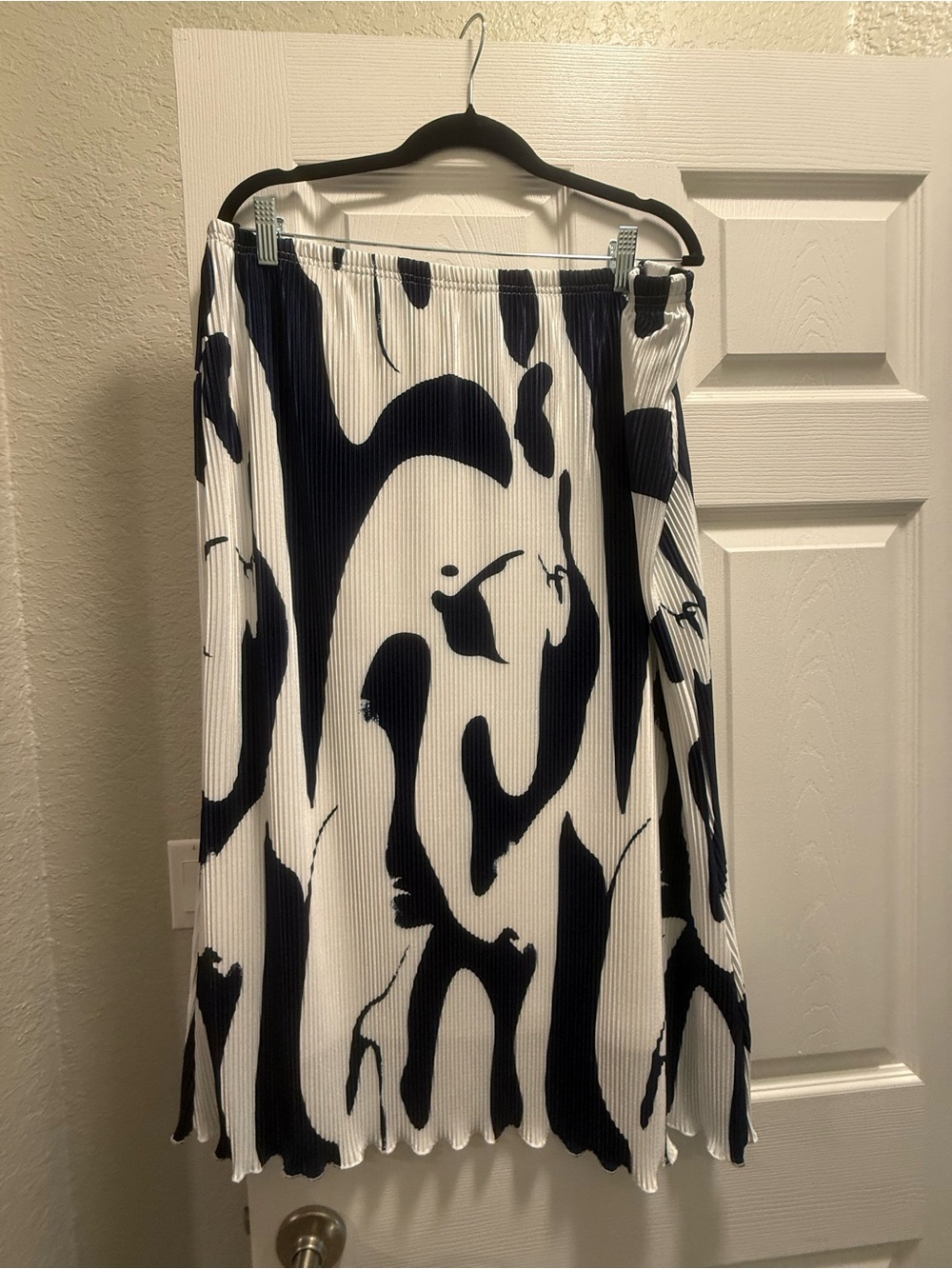 Prettygarden high wait navy/white pleated skirt  - XXL
